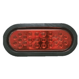 Farol Ovalado Rojo Led Bi-Voltaje 