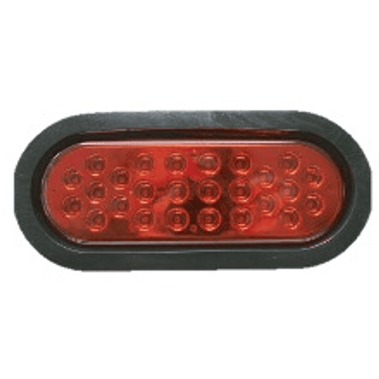 Farol Ovalado Rojo Led Bi-Voltaje 