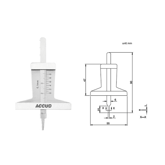 Profundímetro Milimétrico para Neumáticos