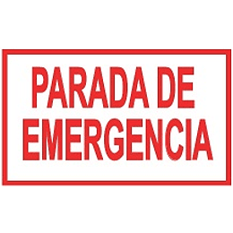 Adhesivo Parada De Emergencia 