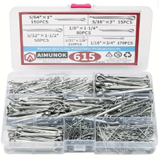 Kit Chavetas Rectas 615 Pcs