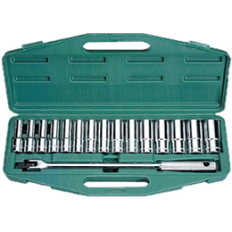 Caja Dado Poligonal 1/2" mm - 15 Pcs 