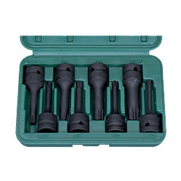 Set Dados Impacto 1/2" Torx Macho - 8Pcs