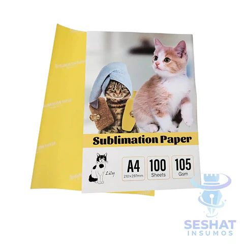 Papel de Sublimación A4 105 g/m² – Pack de 100 Hojas