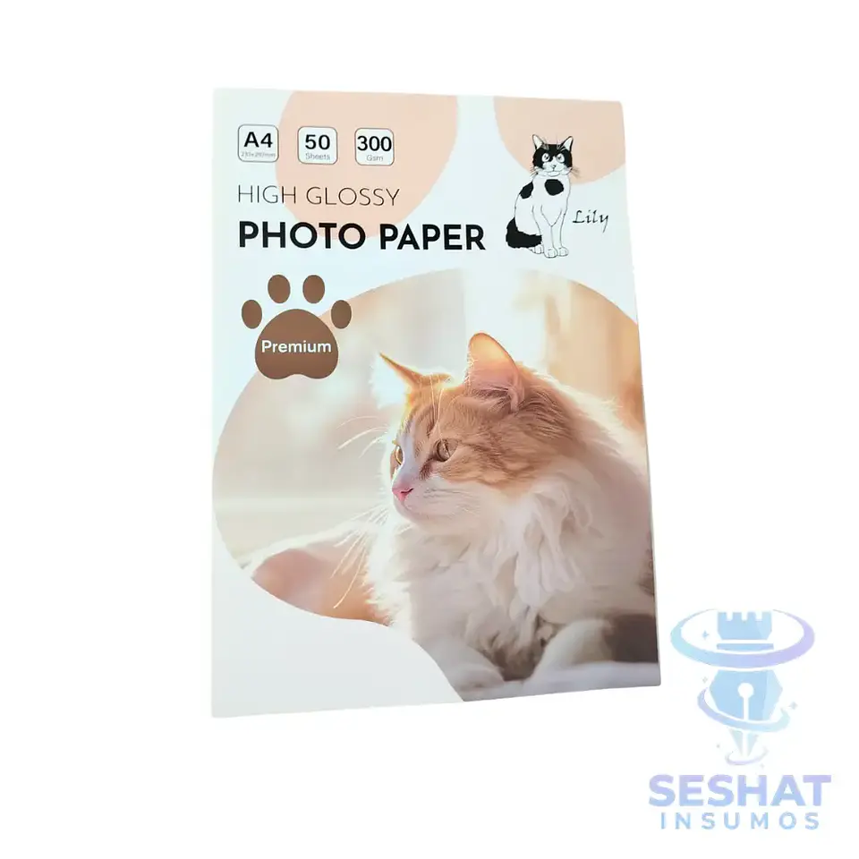 Papel Fotográfico Glossy A4 300 g/m² – 50 Hojas Premium 1