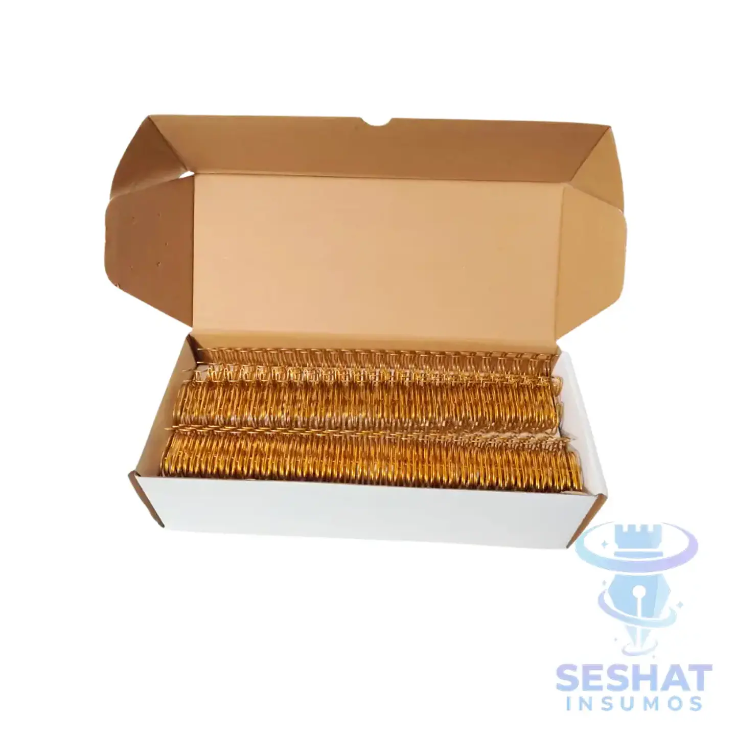 Caja de Anillos Metálicos 22 mm Paso 2:1 | 50 Tiras de 23 Vueltas para Encuadernación 5