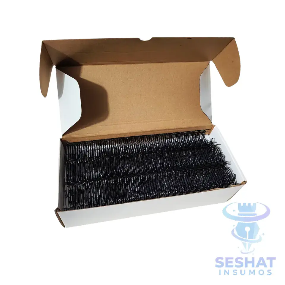 Caja de Anillos Metálicos 22 mm Paso 2:1 | 50 Tiras de 23 Vueltas para Encuadernación 6