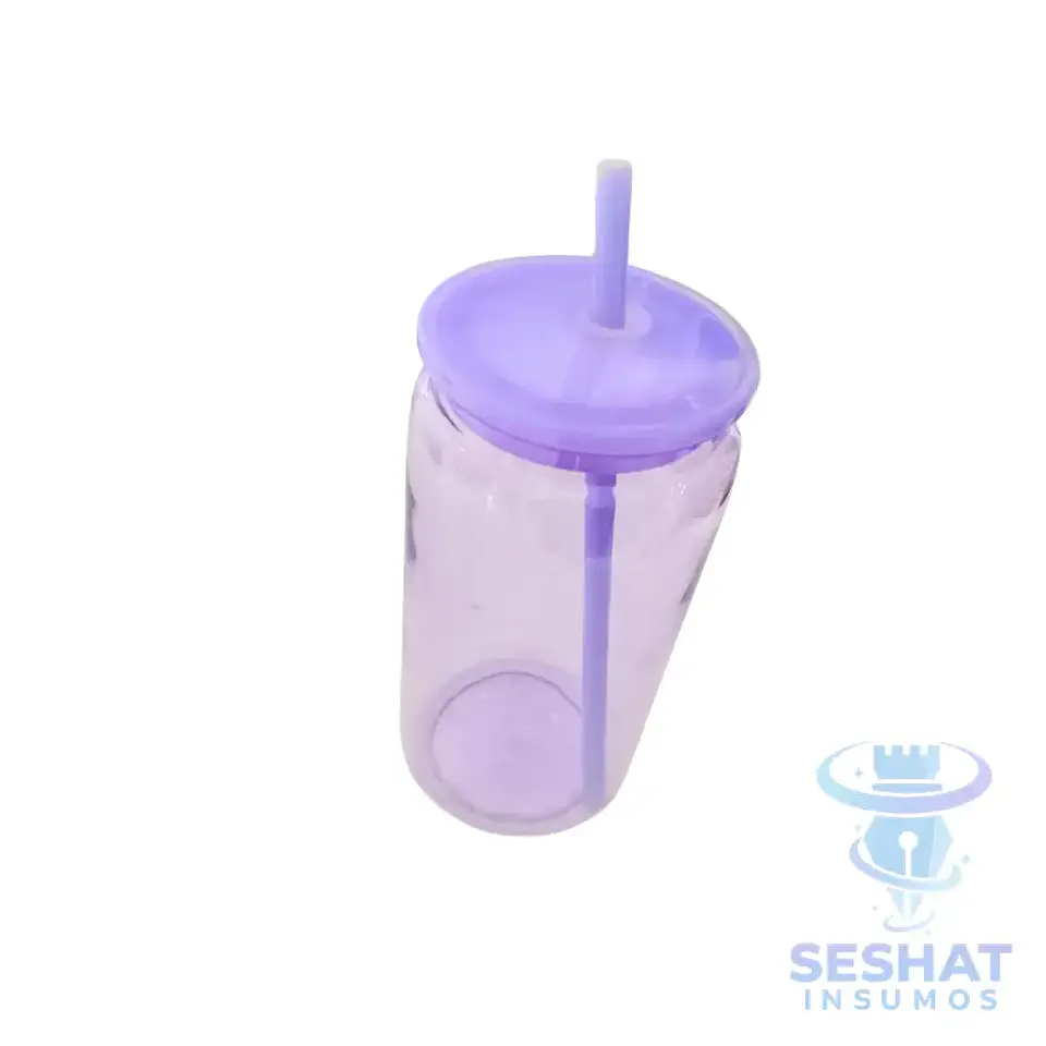 Vaso Acrílico Personalizable con Tapa y Bombilla 16oz 6