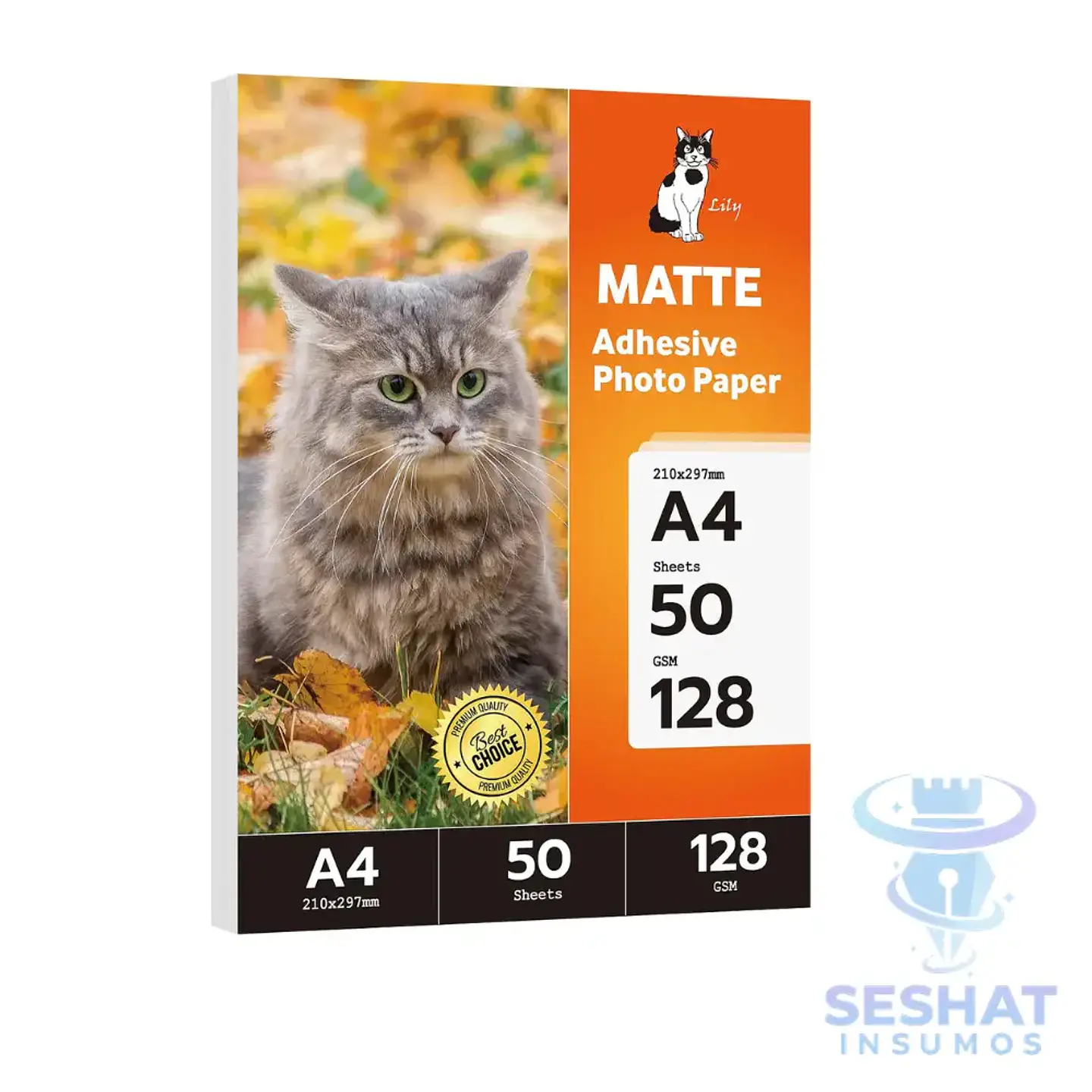 Papel Fotográfico Adhesivo Matte A4 128 g – 50 Hojas | Calidad Premium Inkjet 1