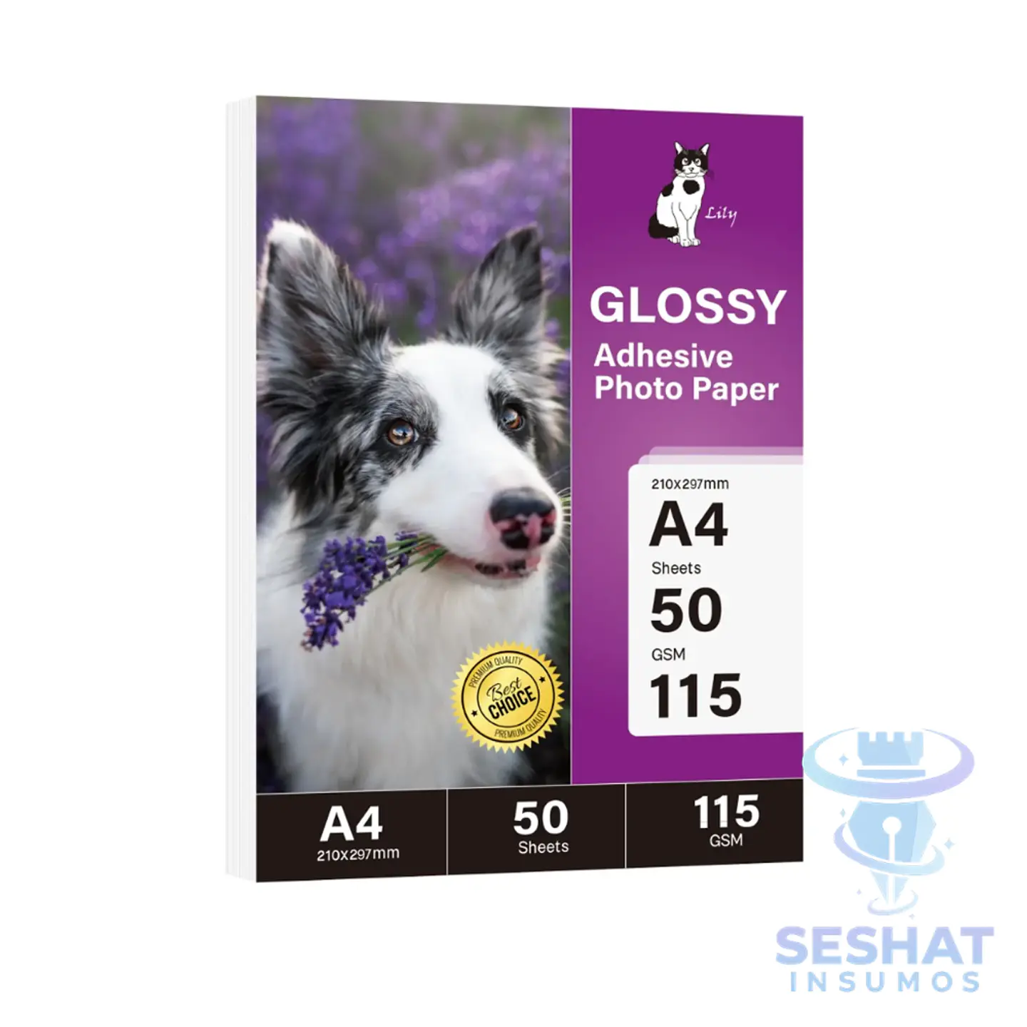 Papel Fotográfico Adhesivo Glossy A4 115 g – 50 Hojas | Calidad Premium Inkjet 1