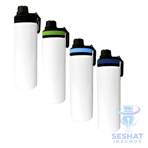 Botella Sport Pro Sublimable 750 ml | Aluminio Blanco con Tapa Deportiva dentada