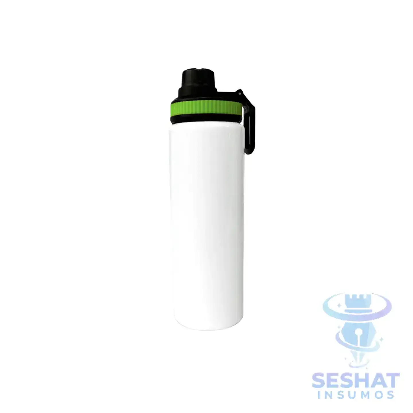 Botella Sport Pro Sublimable 750 ml | Aluminio Blanco con Tapa Deportiva dentada 4