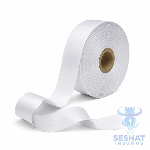Cinta Lanyard Blanca para Sublimación 25 mm x 100 Metros 