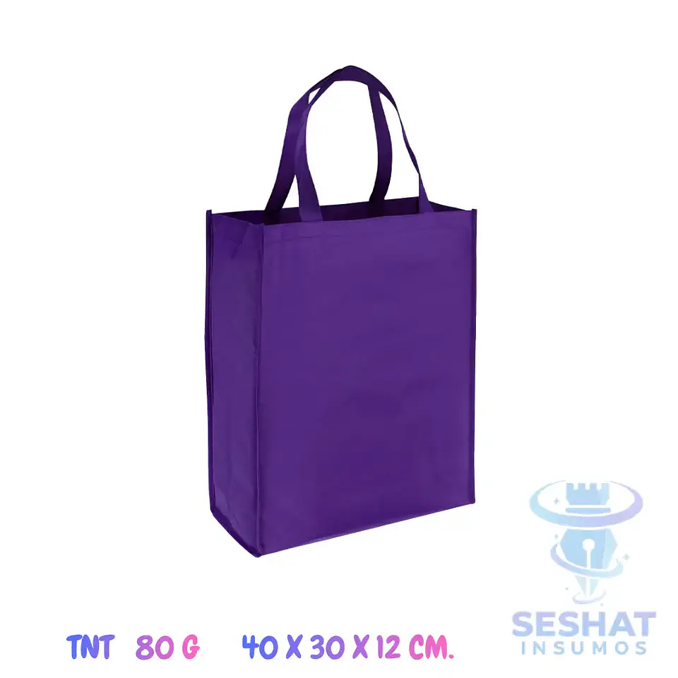 Bolsa TNT Morada 80 g 40 × 30 × 12 cm | Reutilizable para Regalos, Compras y Emprendimientos 1