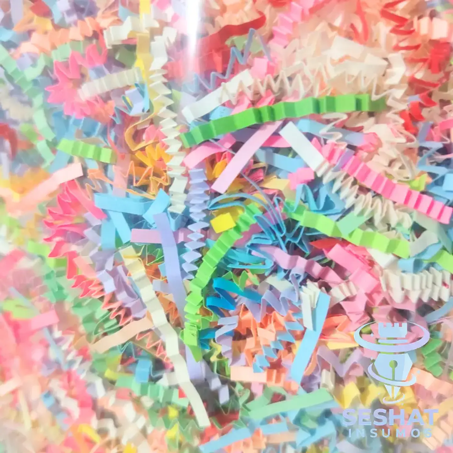 Papel Picado Textura Acordeón Colores Surtidos 500 g | Relleno Decorativo para Regalos, Cajas y Emprendimientos | Seshat Insumos 2