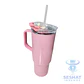 Vaso Térmico de Acero Inoxidable 304 40 oz (1200 ml) con Asa y Bombilla | Personalizable con DTF UV y Vinilo Adhesivo - Miniatura 3