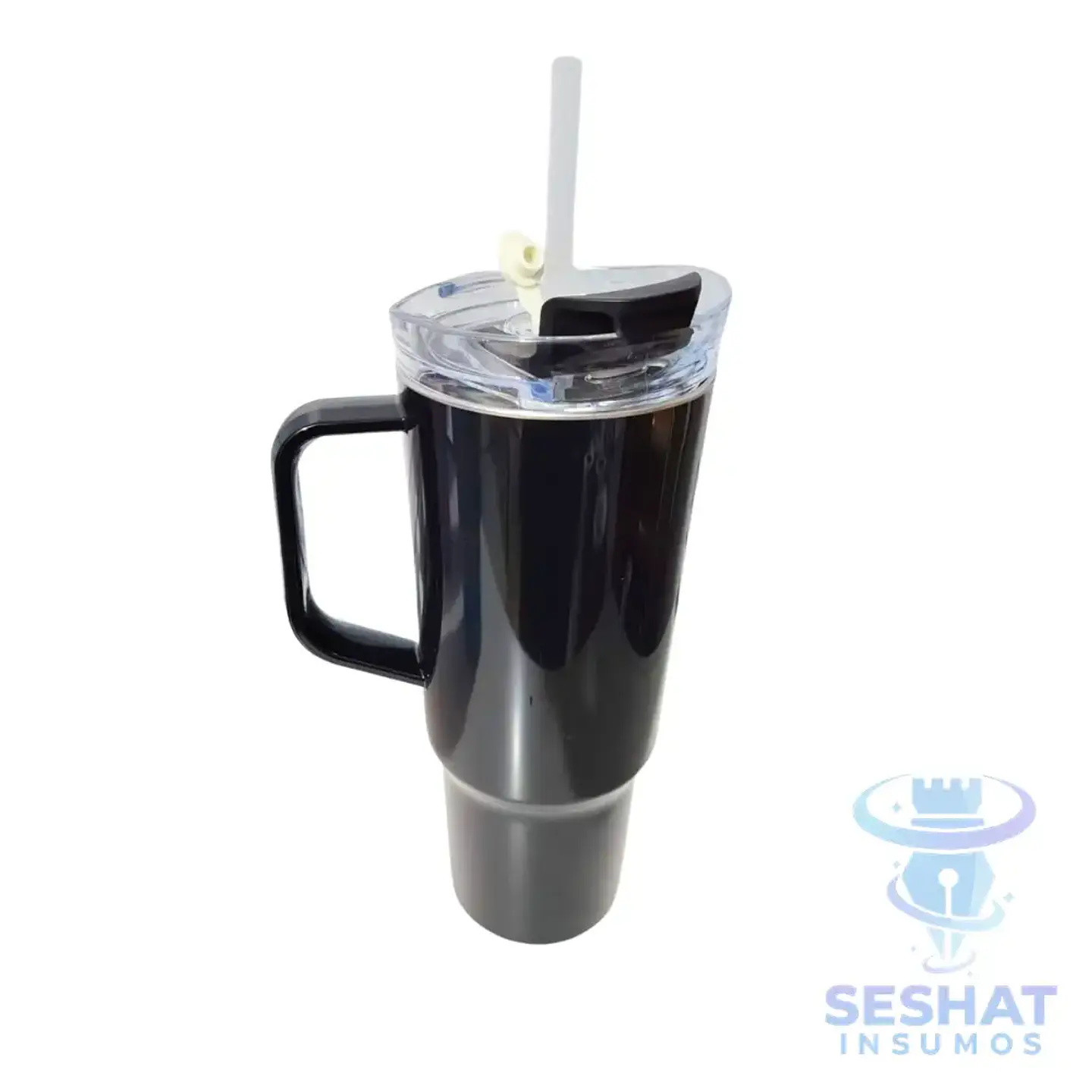Vaso Térmico de Acero Inoxidable 304 40 oz (1200 ml) con Asa y Bombilla | Personalizable con DTF UV y Vinilo Adhesivo 4