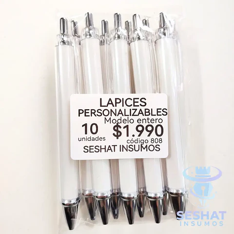 Lápices Personalizables con Papel Fotográfico | Pack 50 y 100 Unidades | Seshat Insumos