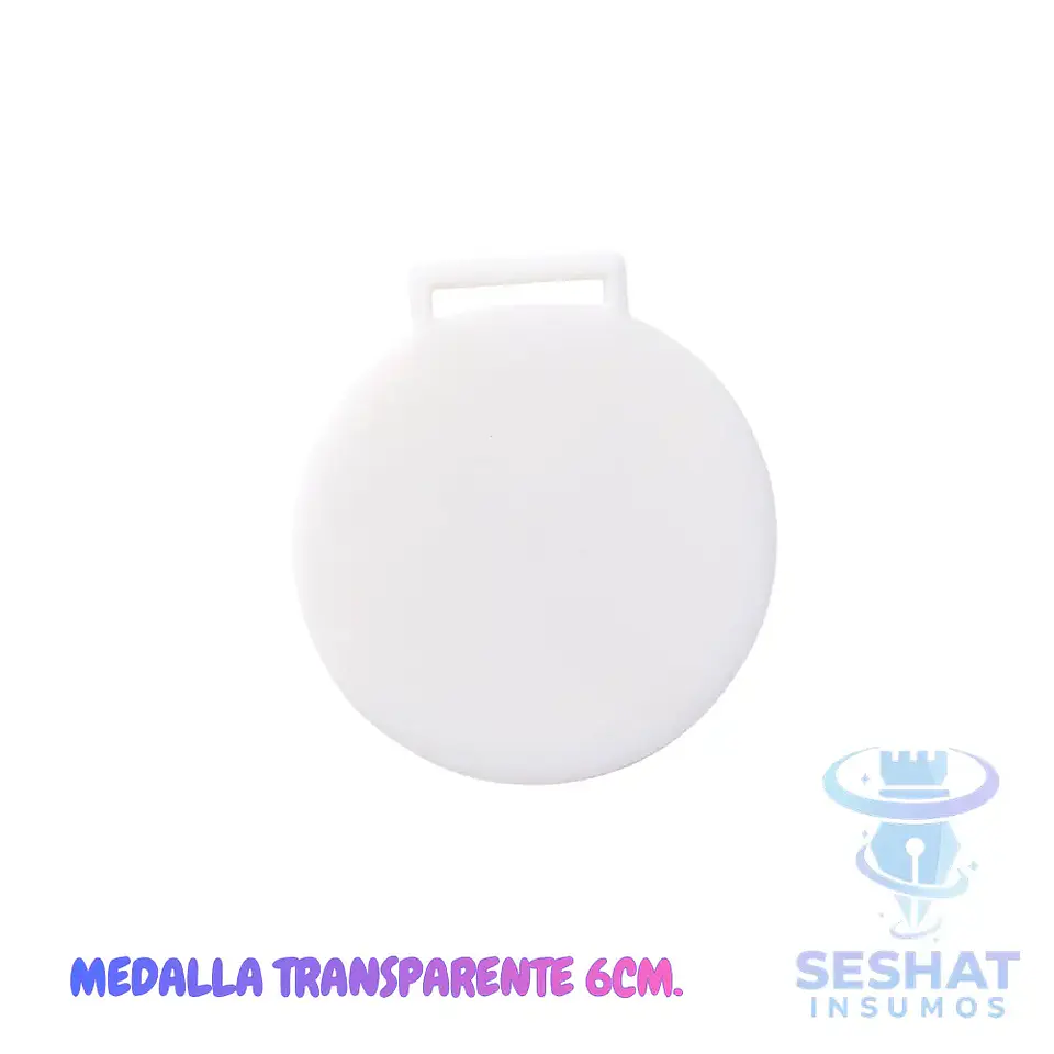 Medalla Acrílica Blanca Sublimable 6 cm 3 mm para Personalizar 2