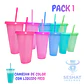Vasos Mágicos Plástico Duro 710 ml – Cambia de Color con Frío | Pack 10 Unidades - Miniatura 2