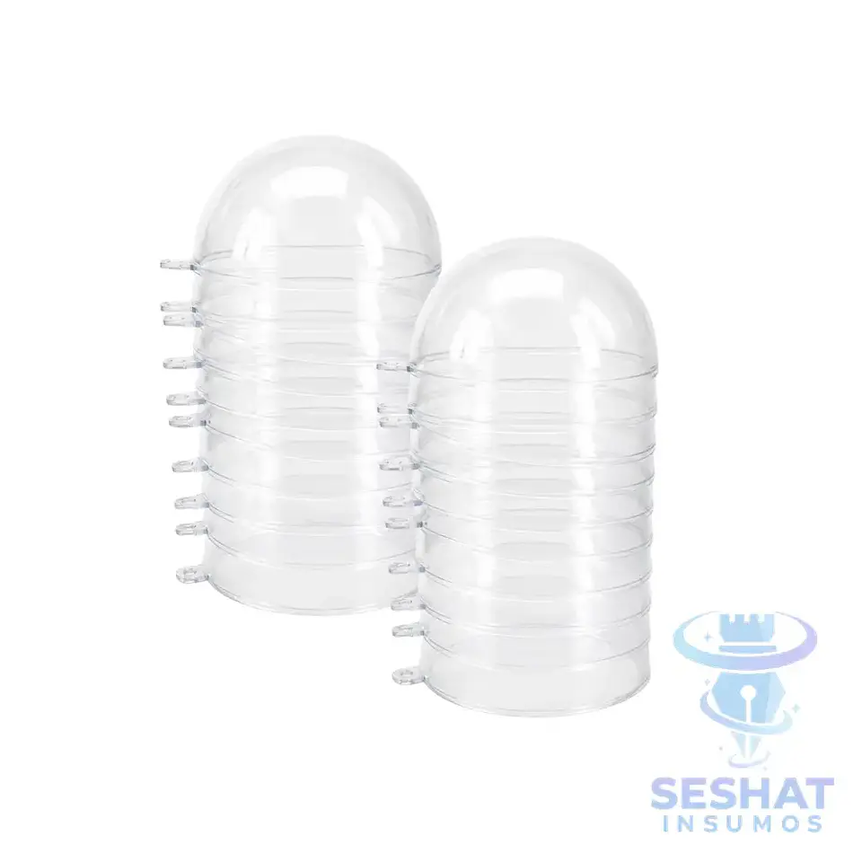 Esferas Acrílicas Navideñas Transparentes 8 cm para Personalizar | Seshat Insumos 2