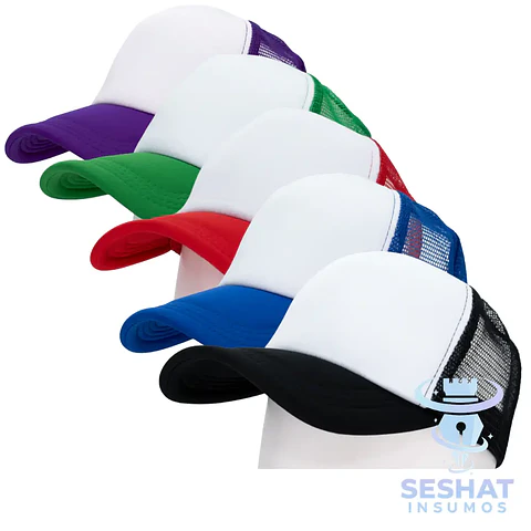 Gorro Malla Sublimable | Frente Blanco para Personalizar | Trucker