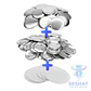 Chapitas Metálicas con Alfiler 58 mm | Pack 10 y 100 Unidades – Seshat Insumos - Miniatura 2