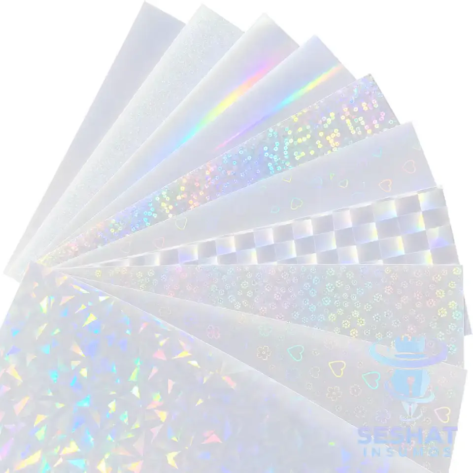 Laminado en Frío A4 Holográfico 10 Hojas para Stickers y Papelería 1