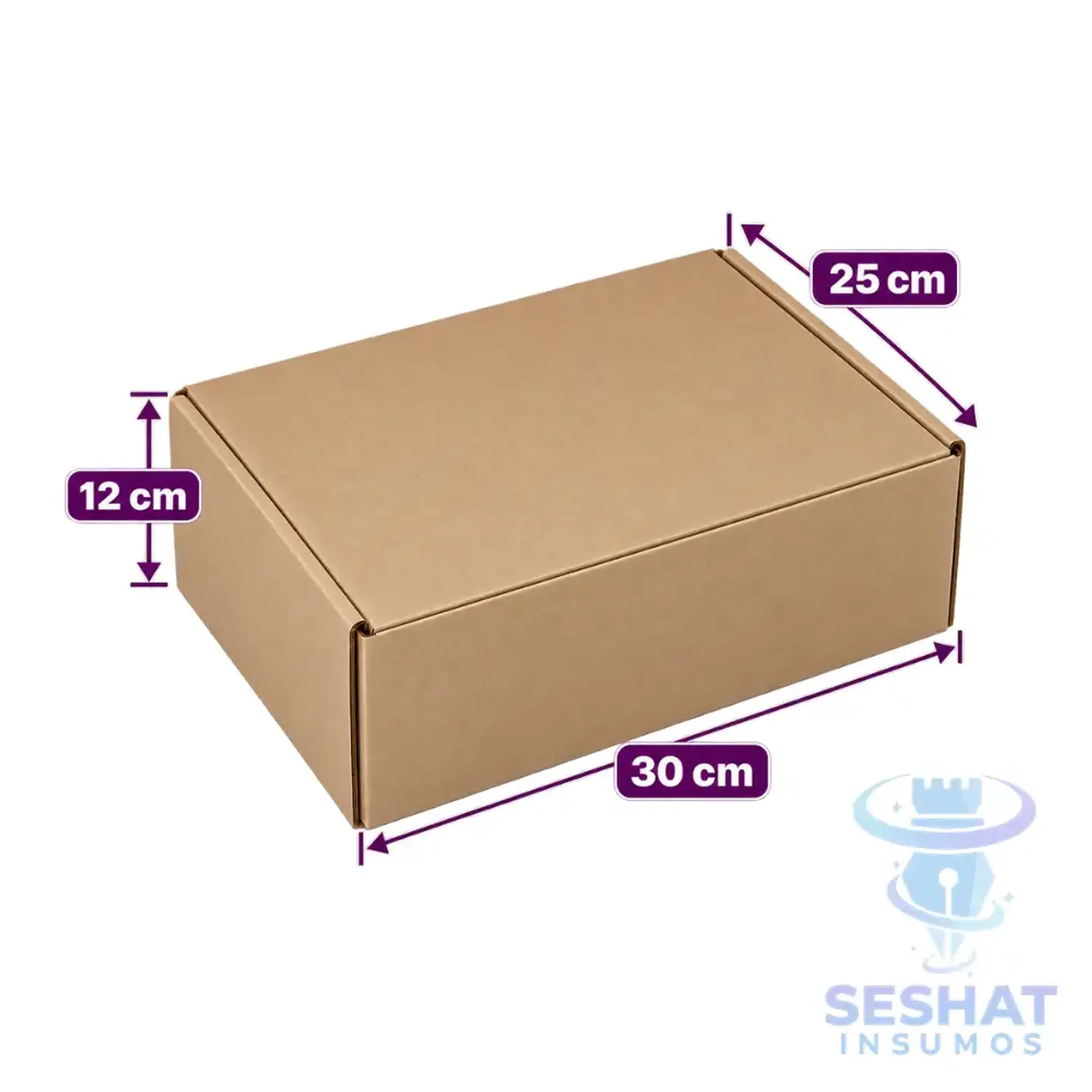 Caja Autoarmable 30x25x12 cm Rosada, Blanca y Kraft | Seshat Insumos 2