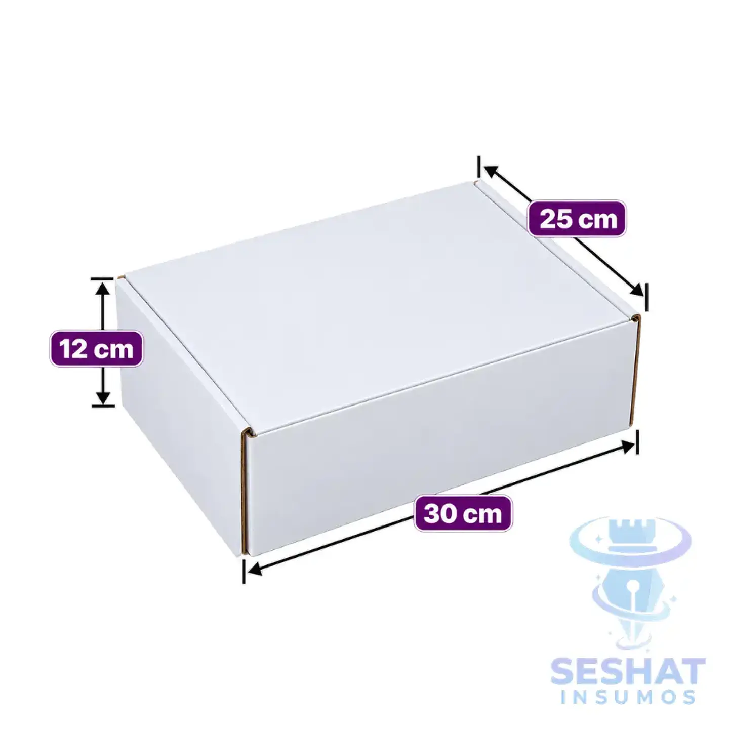 Caja Autoarmable 30x25x12 cm Rosada, Blanca y Kraft | Seshat Insumos 4