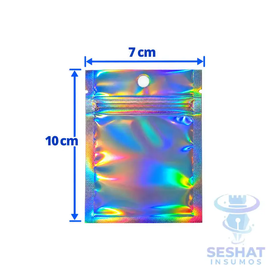 Bolsas Holográficas con Cierre ZIPLOCK 7 × 10 cm 2