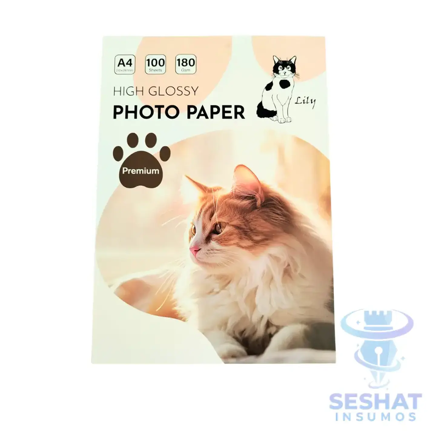 Papel Fotográfico Glossy A4 180 g Lily 100 Hojas | Seshat Insumos 1