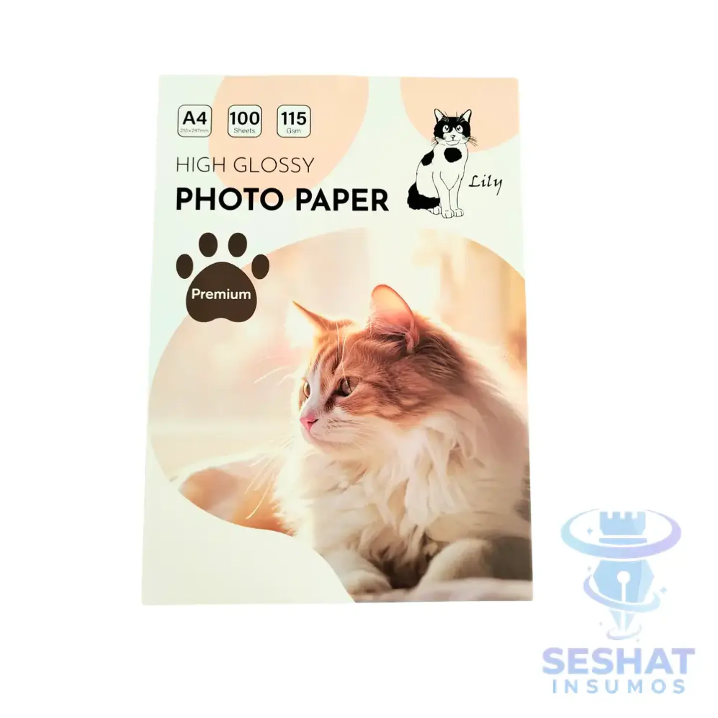 Papel Fotográfico Glossy A4 115 g Lily 100 Hojas | Seshat Insumos 1