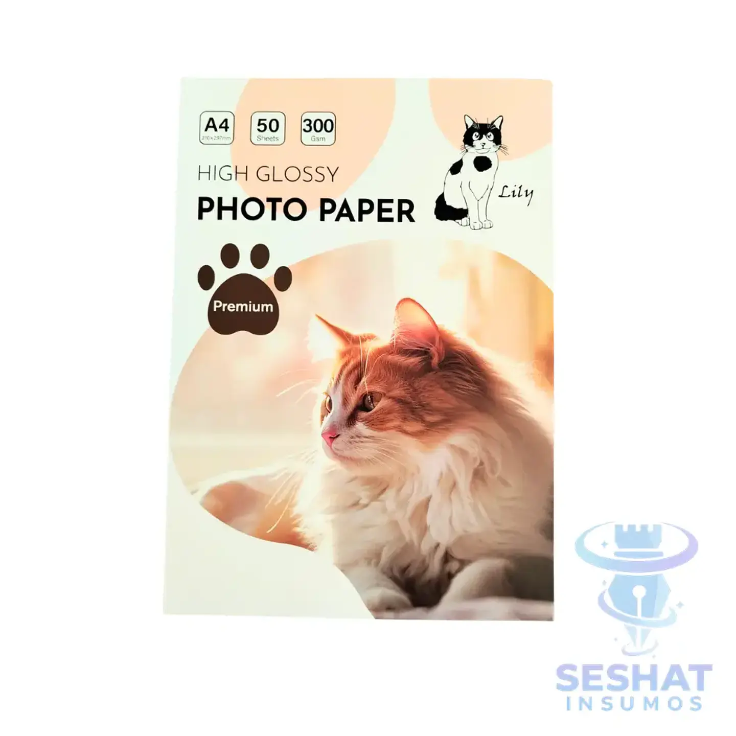Papel Fotográfico Glossy A4 300 g Lily 50 Hojas | Seshat Insumos 1