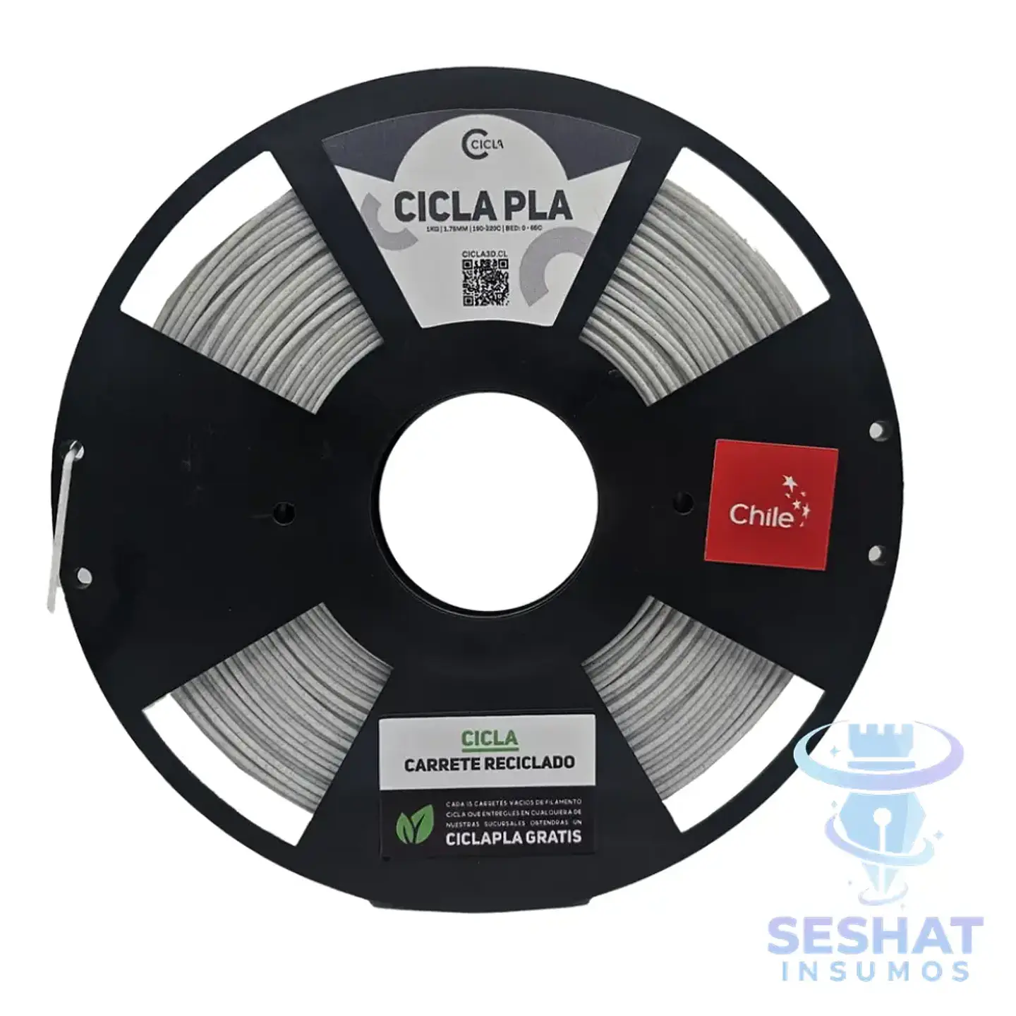 Filamento PLA Cicla 1 kg 1,75 mm para Impresora 3D | Seshat Insumos | Producto Chileno 12