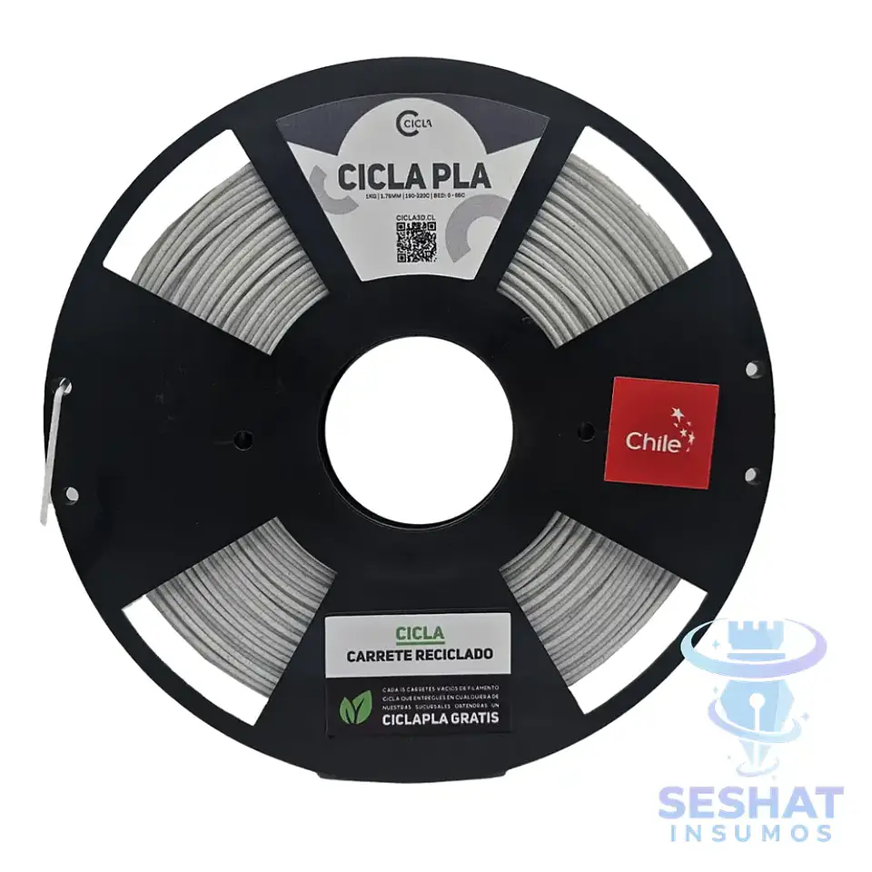 Filamento PLA Cicla 1 kg 1,75 mm para Impresora 3D | Seshat Insumos | Producto Chileno 12