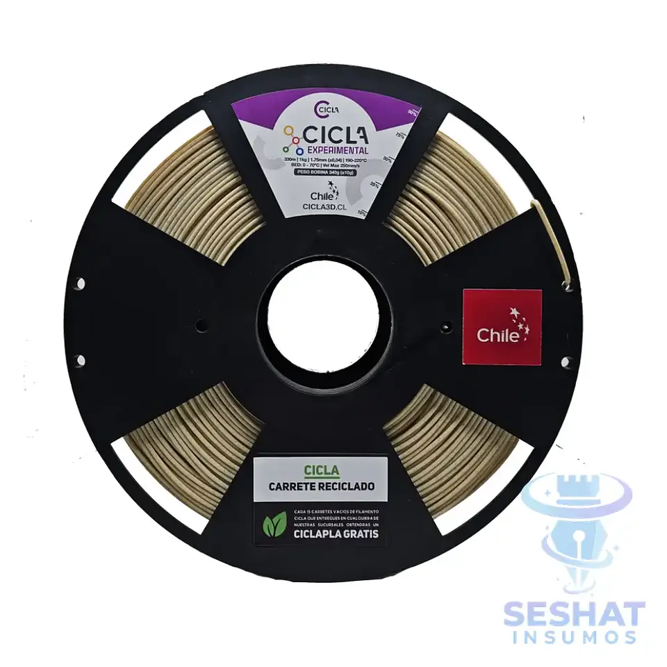 Filamento PLA Cicla 1 kg 1,75 mm para Impresora 3D | Seshat Insumos | Producto Chileno 15