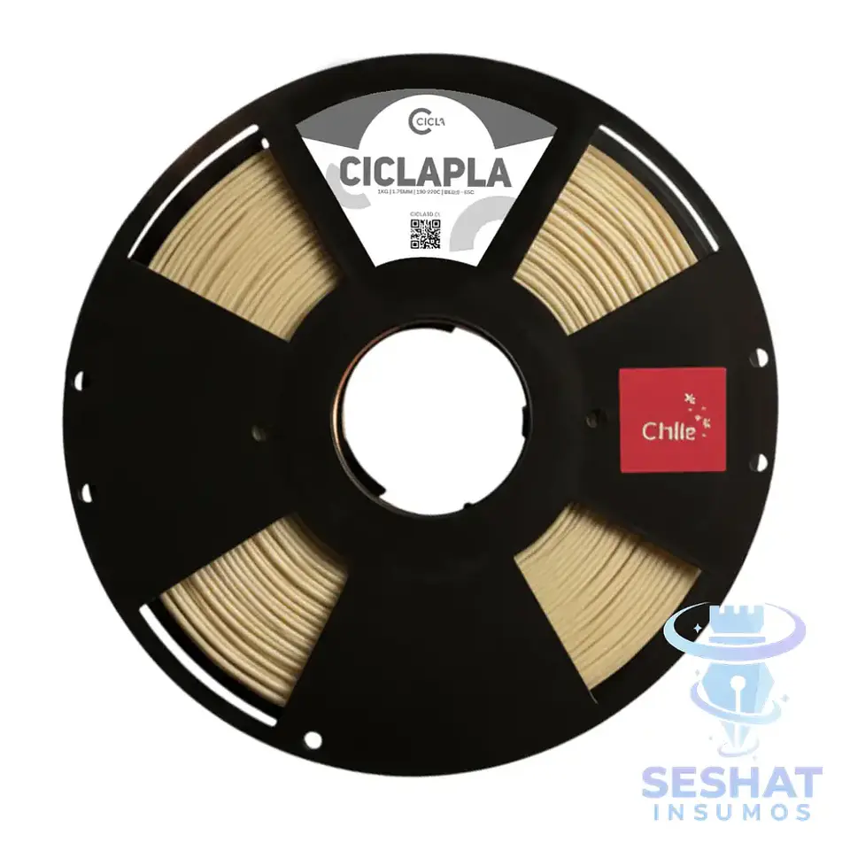 Filamento PLA Cicla 1 kg 1,75 mm para Impresora 3D | Seshat Insumos | Producto Chileno 21
