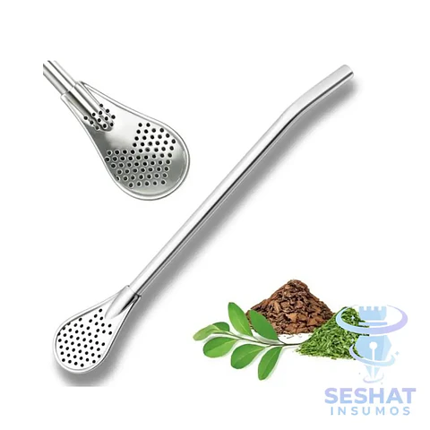 Bombilla Matera de Acero Inoxidable 18,3 cm | Seshat Insumos