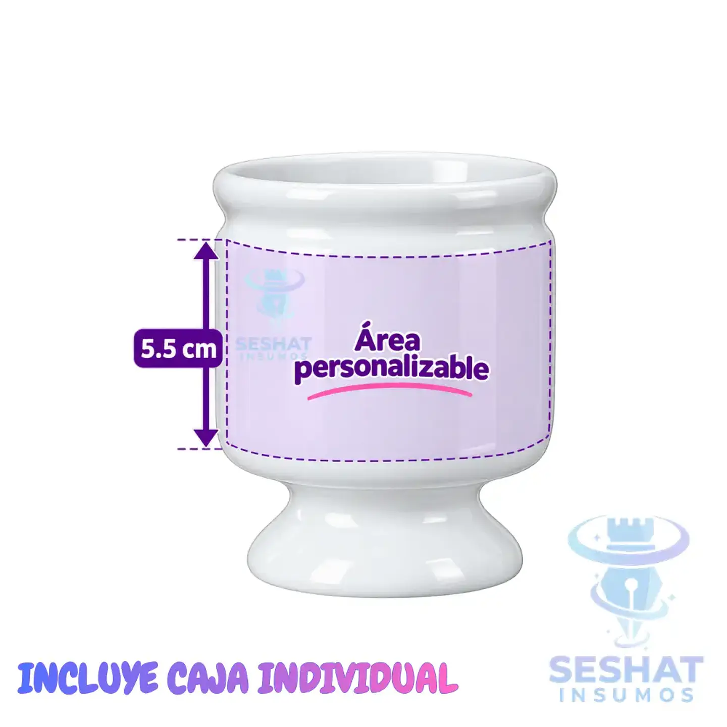 Matero Sublimable de Loza 10 oz con Caja | Seshat Insumos 2