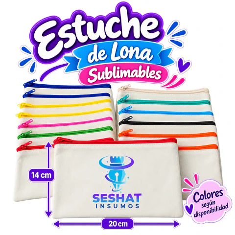 Estuche de Lona Sublimable 20x14 cm | Estuche para Sublimación