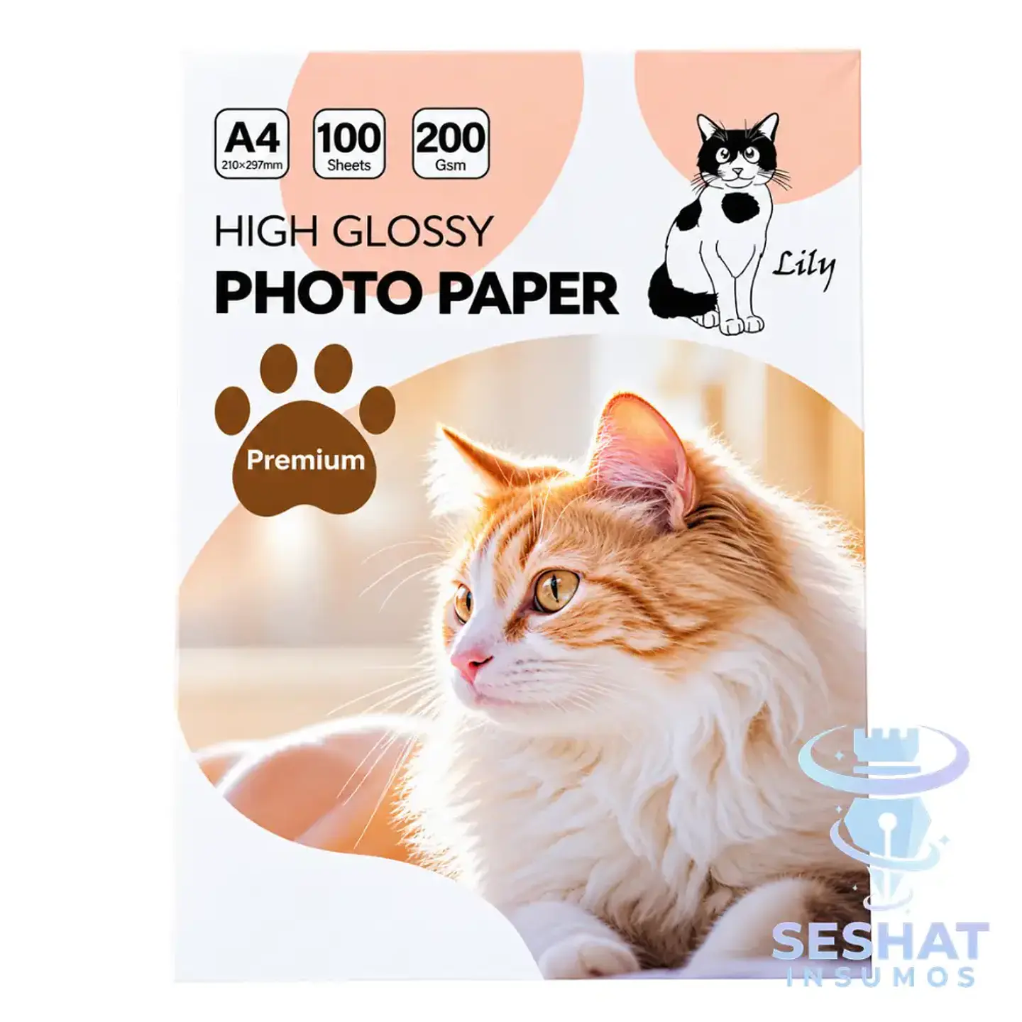 Papel Fotográfico Lily 200g A4 Glossy 100 Hojas | Seshat Insumos 1