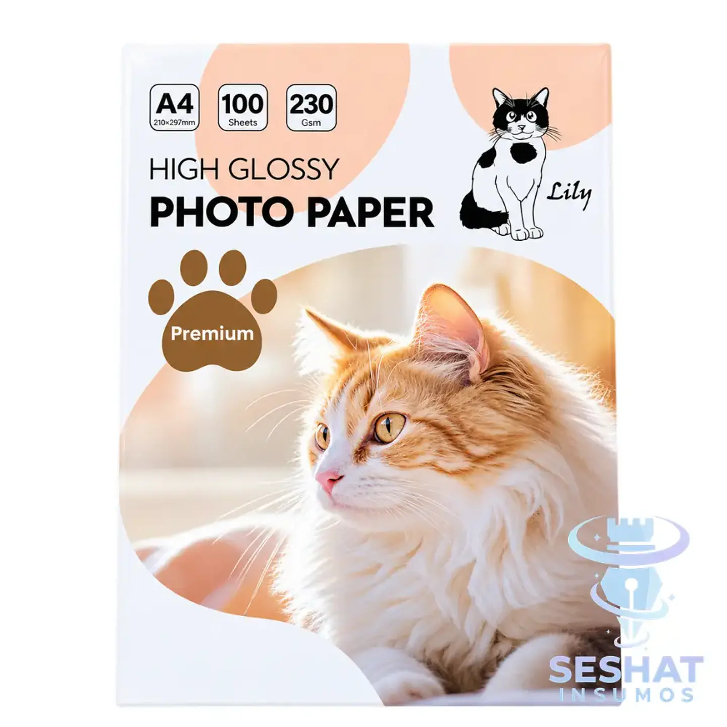 Papel Fotográfico Lily 230g A4 Glossy 100 Hojas | Seshat Insumos 1