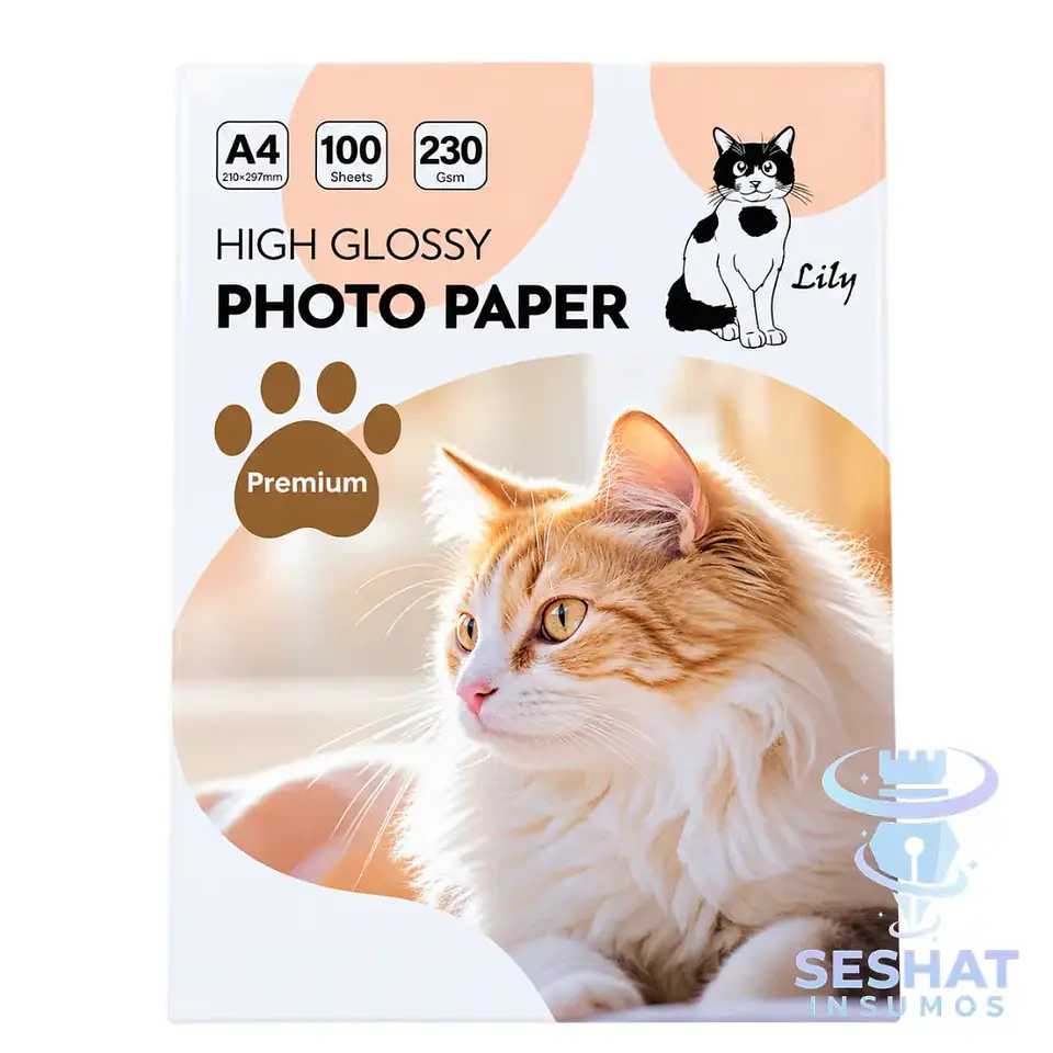 Papel Fotográfico Lily 230g A4 Glossy 100 Hojas | Seshat Insumos 1