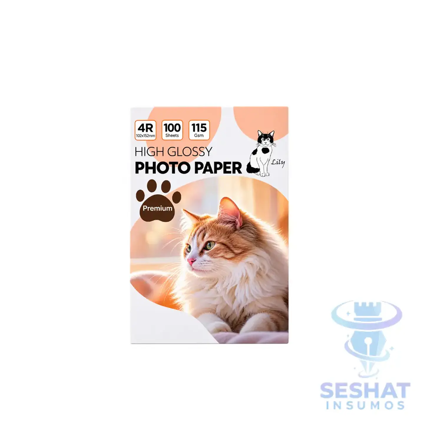 Papel Fotográfico Glossy 4R 115g Lily 100 Hojas para Flyers 1