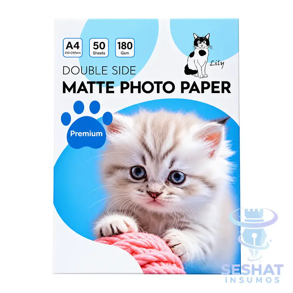 Papel Fotográfico Matte Doble Cara A4 180g Lily 50 Hojas 1