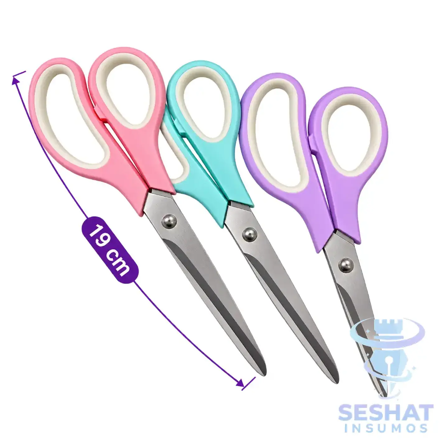 Tijera Multiuso 19 cm Colores Pastel | Manualidades y Papelería 1