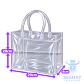 Bolsa PVC Transparente con Asas 20x20x8 cm | Unidad y Pack 10 | Seshat Insumos - Miniatura 2