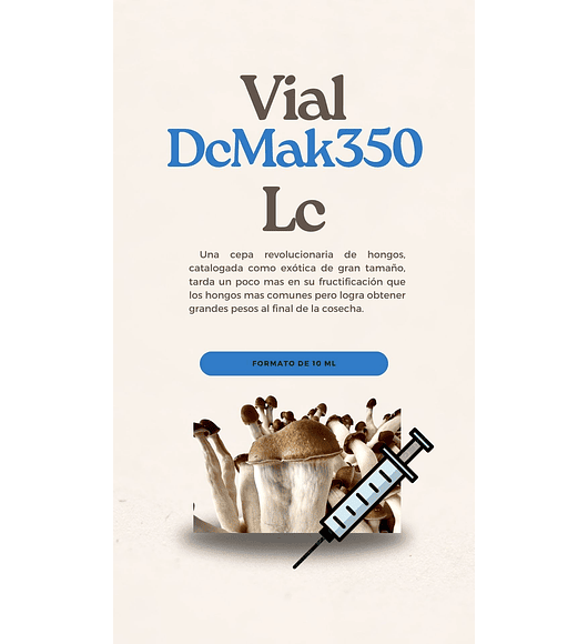 Vial de Esporas de Dc Mak 350 - 10 ml