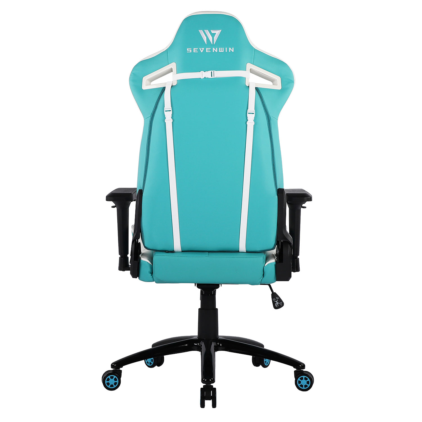 Silla Gamer Nova White Turquoise Space 6